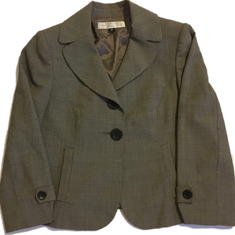 Tahari ASL B&W Houndstooth Blazer, 2P